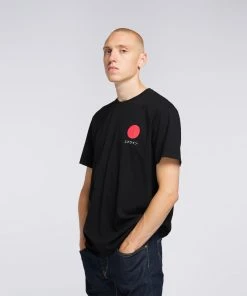 Edwin Japanese Sun T-Shirt Black Garment Washed