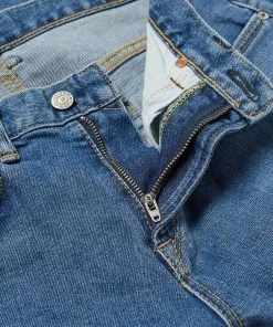 Edwin Blue Mid Denim Regular Tapered Jean - Made in JapanUsed 12oz Kaihara