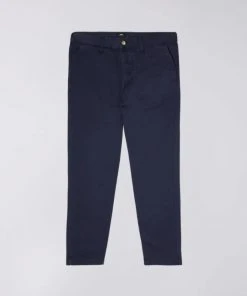 Edwin Edwin Regular Chino PFD Compact Twill Navy Blazer garment dyed Jeans