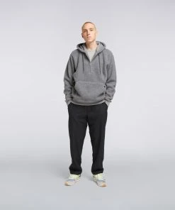 Edwin Grey Polyester Yuka Halfzip Hoodie