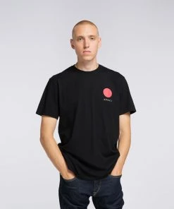 Edwin Japanese Sun T-Shirt Black Garment Washed