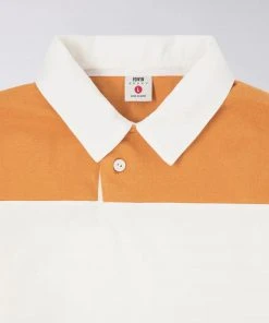 Edwin Polo Shirt Brown X White