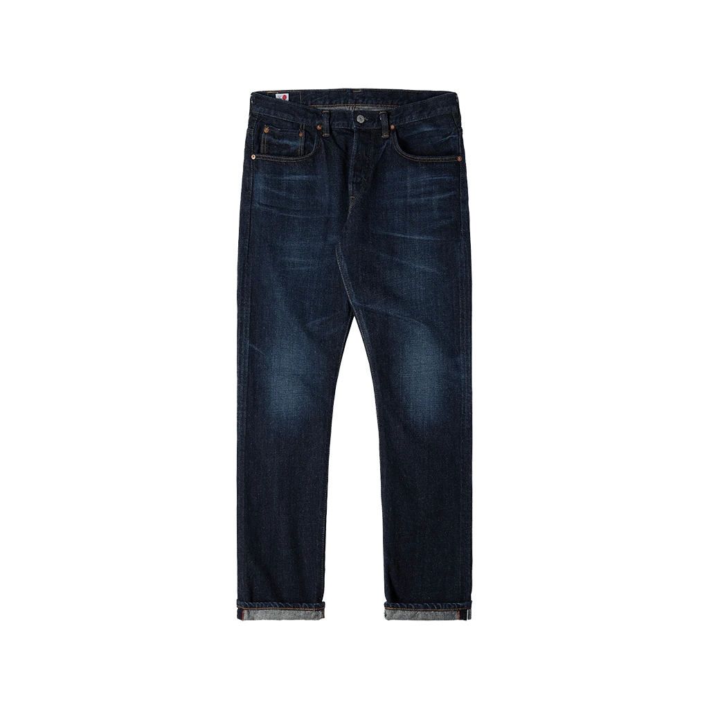 Edwin Regular Tapered Jeans Blue Dark Used L32 3 Edwin Regular Tapered Jeans Blue Dark Used L32