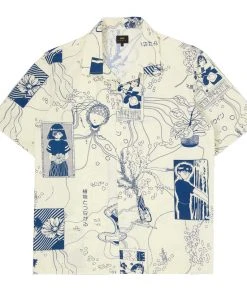 Edwin Wires Bloom Short-Sleeved Shirt (Off White)