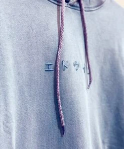 Edwin Katakana Natural Hoodie Sweat Heavy Felpa Indigo Natural Garment Dyed