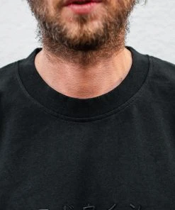 Edwin Katakana Embroidery T-Shirt Cotton Black