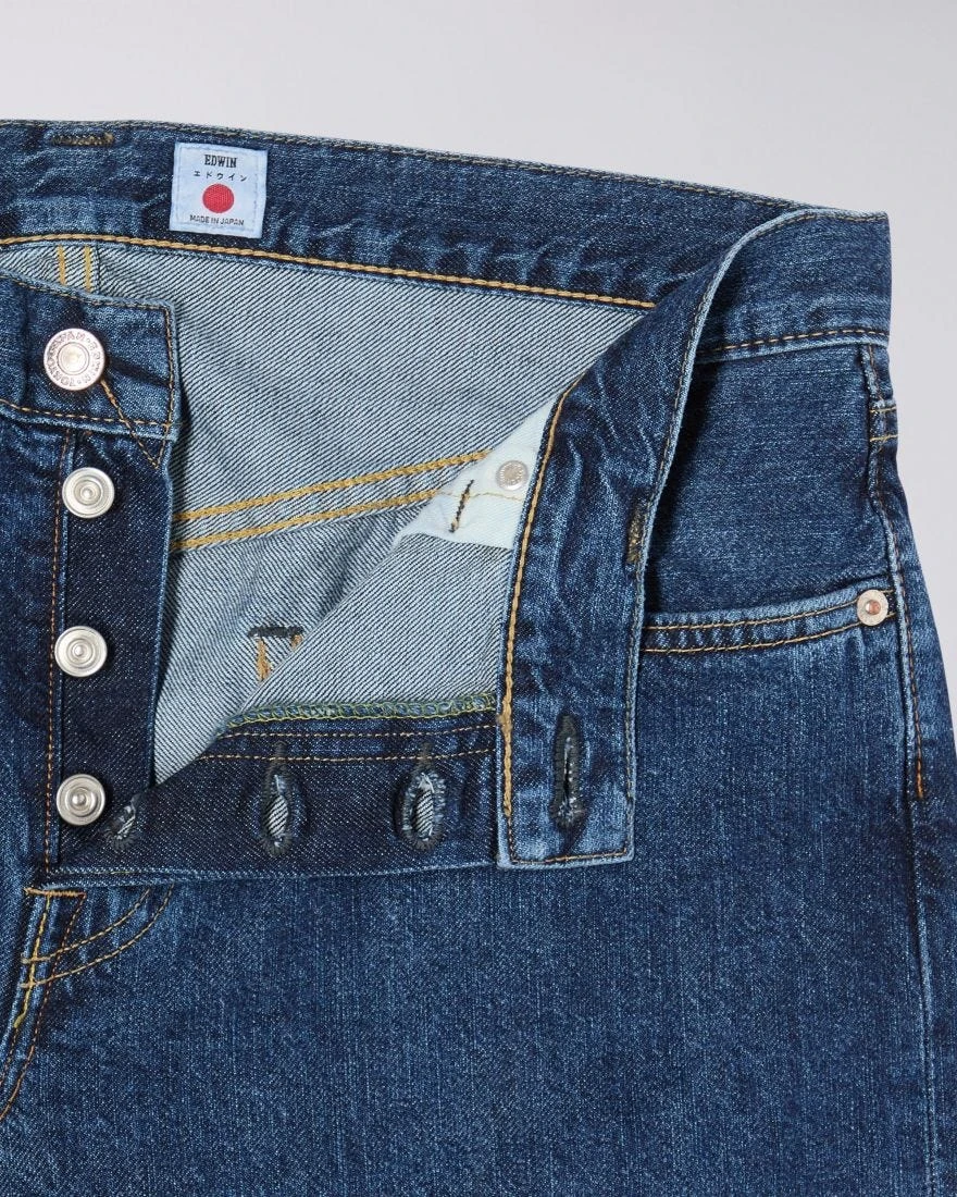 Edwin 'Made in Japan' Slim Tapered Blue x White Kaihara Selvage Jeans (Akira Wash) 7 Edwin 'Made in Japan' Slim Tapered Blue x White Kaihara Selvage Jeans (Akira Wash)