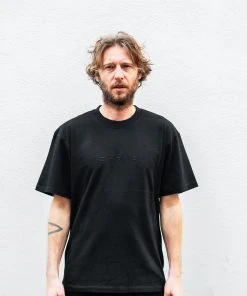 Edwin Katakana Embroidery T-Shirt Cotton Black