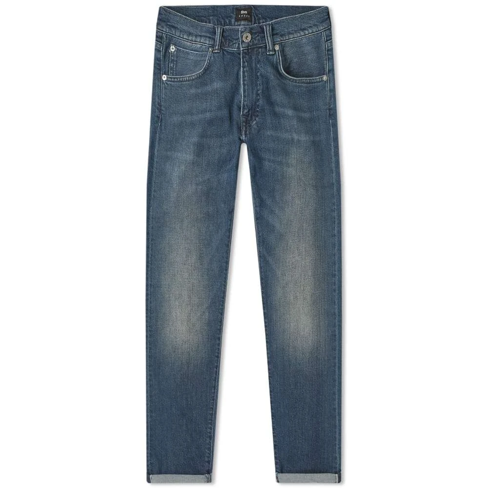 Edwin ED-85 Slim Tapered Drop Crotch CS Red Listed Blue Denim Mission Wash L32 3 Edwin ED-85 Slim Tapered Drop Crotch CS Red Listed Blue Denim Mission Wash L32