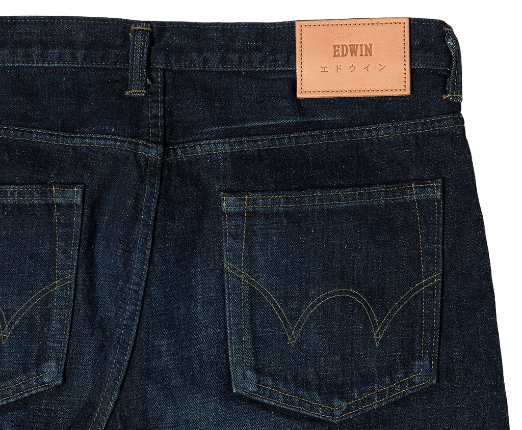 Edwin Regular Tapered Jeans Blue Dark Used L32 6 Edwin Regular Tapered Jeans Blue Dark Used L32