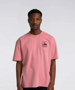 Edwin Sunset On Mt Fuji Ts Tshirt Dusty Rose