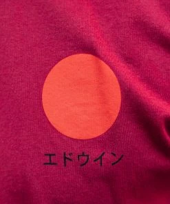 Edwin Japanese Sun T-Shirt Plum Pie Garment Washed