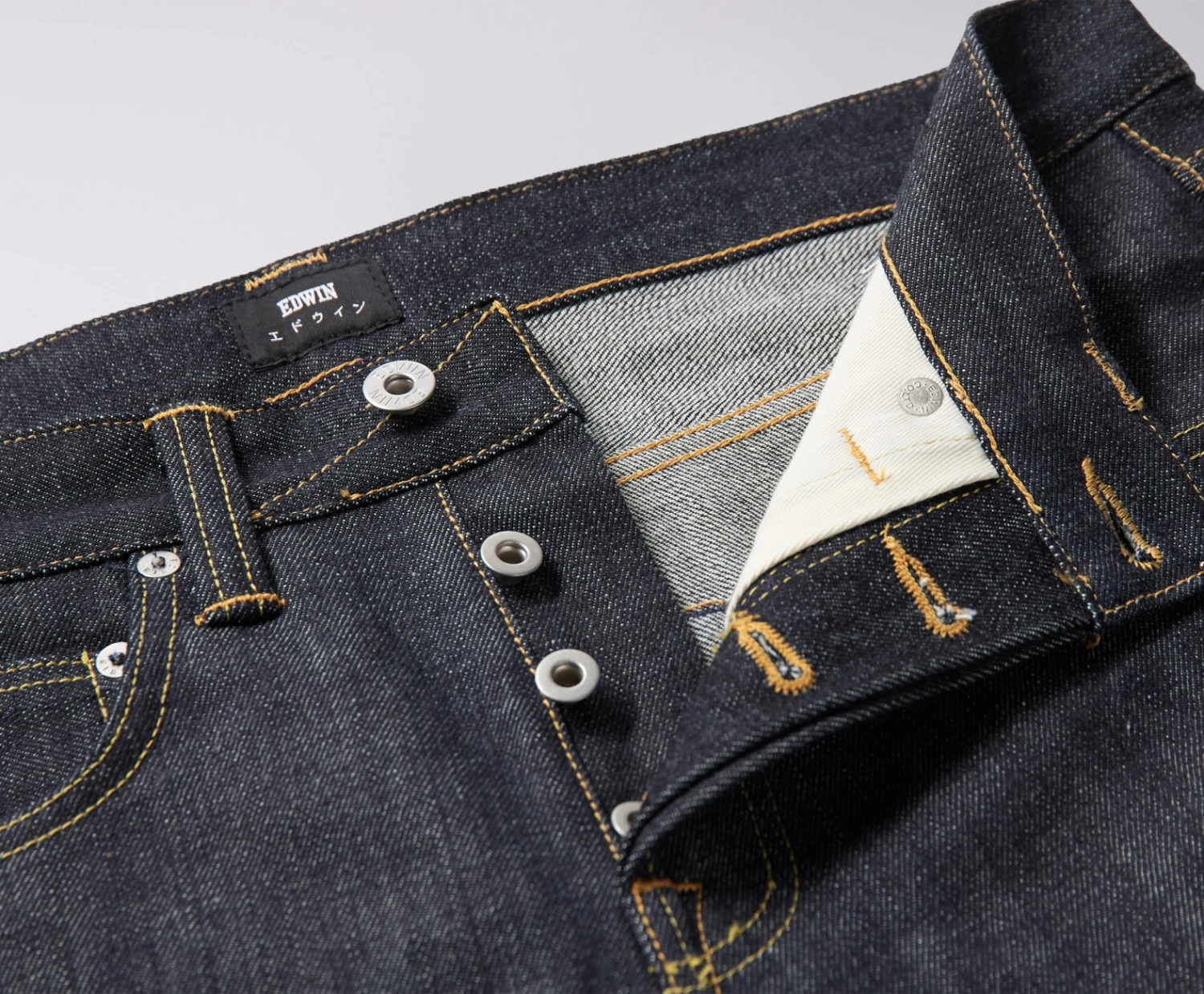 Edwin Edwin ED-55 Red Listed Selvedge Denim Blue Unwashed men 10 Edwin Edwin ED-55 Red Listed Selvedge Denim Blue Unwashed men