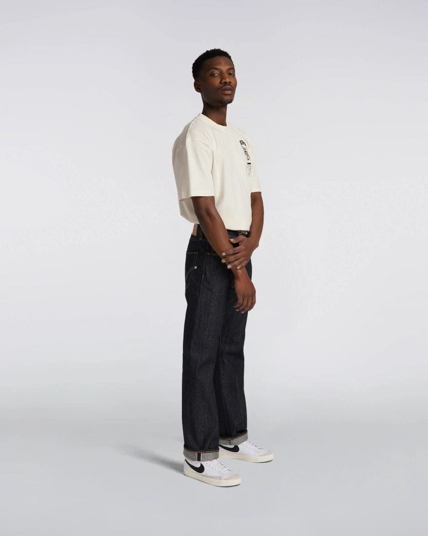 Edwin ED-47 Red Listed Selvage Denim - Blue Unwashed 10 Edwin ED-47 Red Listed Selvage Denim - Blue Unwashed