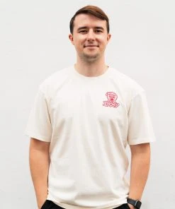 Edwin Office Tako T-Shirt Cotton Whisper White Garment Washed