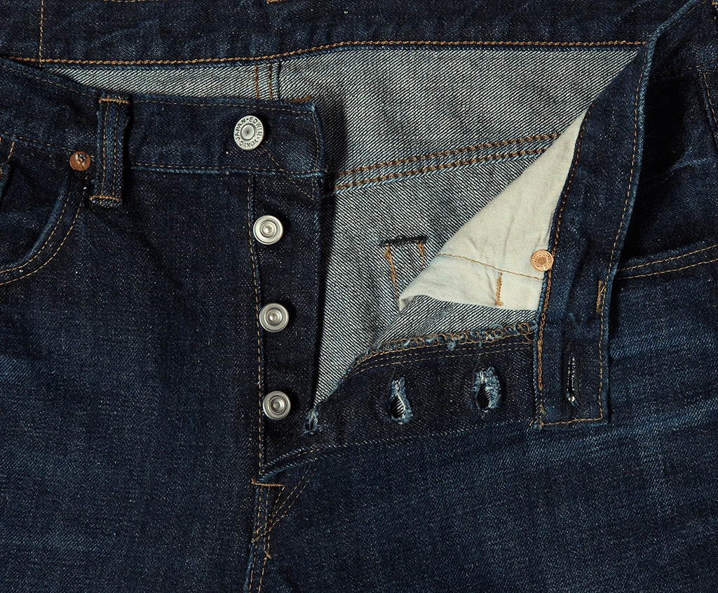 Edwin Regular Tapered Jeans Blue Dark Used L32 4 Edwin Regular Tapered Jeans Blue Dark Used L32