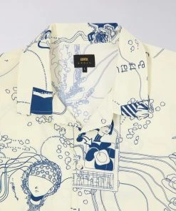 Edwin Wires Bloom Short-Sleeved Shirt (Off White)