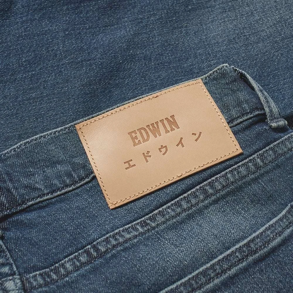 Edwin ED-85 Slim Tapered Drop Crotch CS Red Listed Blue Denim Mission Wash L32 4 Edwin ED-85 Slim Tapered Drop Crotch CS Red Listed Blue Denim Mission Wash L32